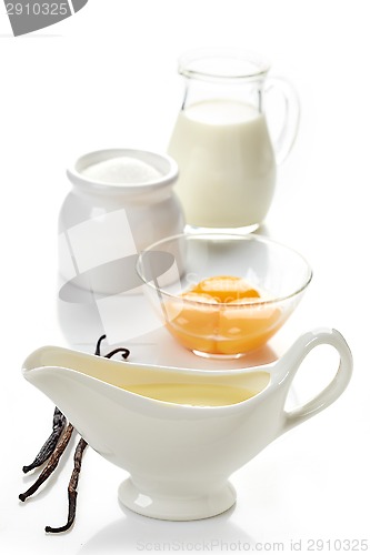 Image of vanilla sauce ingredients