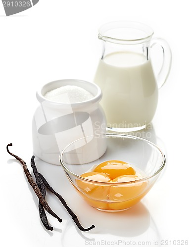 Image of vanilla sauce ingredients