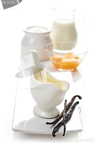 Image of vanilla sauce ingredients