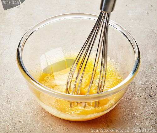 Image of whipped egg yolk with sugar