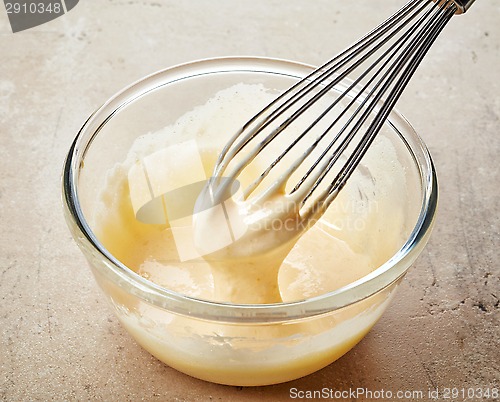 Image of whipped egg yolk with sugar
