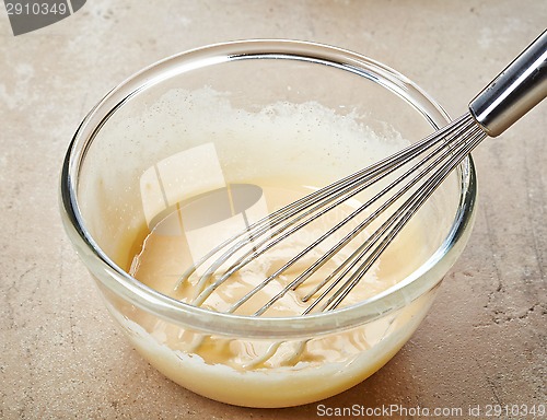 Image of whipped egg yolk with sugar