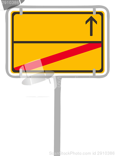 Image of city sign blank