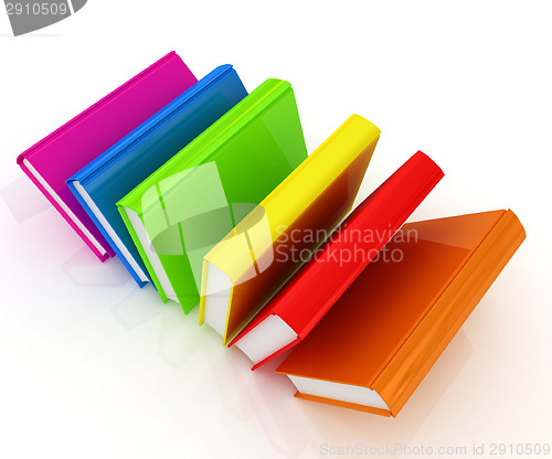 Image of colorful real books