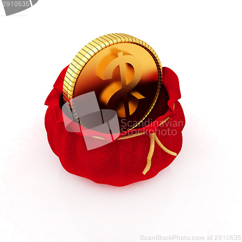 Image of Bag and dollar coin 