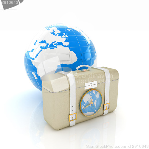 Image of Suitcase for travel end Earth