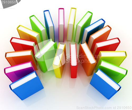 Image of colorful real books