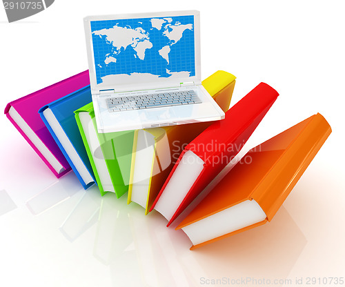 Image of Laptop on books 