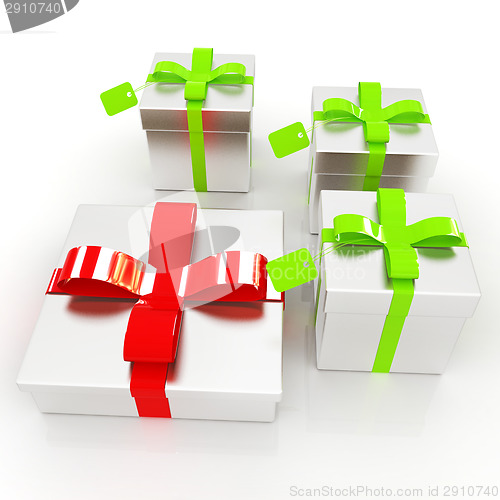 Image of Gifts with ribbon