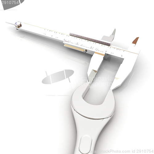 Image of Trammel vernier measures the detail 