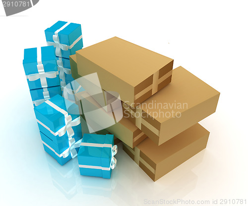 Image of Cardboard boxes and gifts