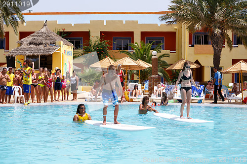 Image of Tourists in animation competition program on holiday