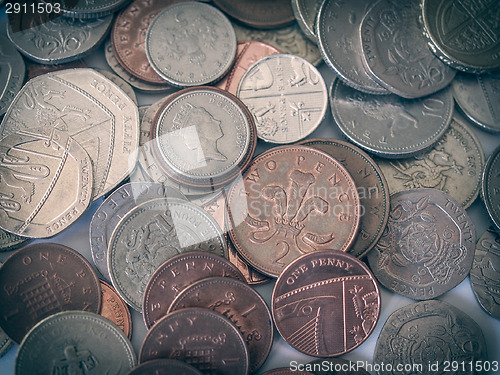 Image of Retro look British pound coin