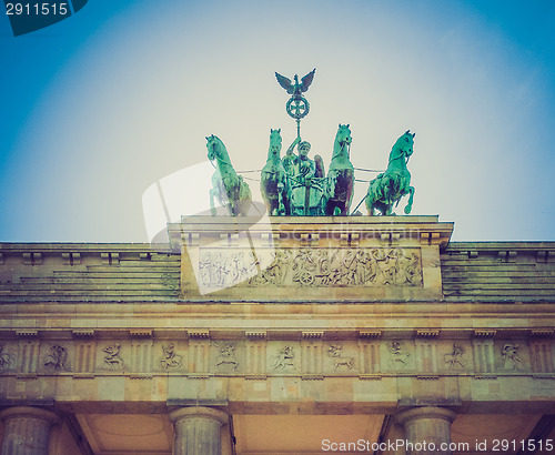 Image of Retro look Brandenburger Tor Berlin