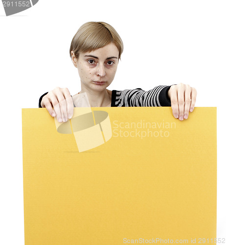 Image of Woman holding a paper