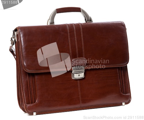 Image of Leather brown briefcase 