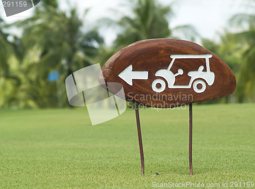 Image of Sign on a golf course