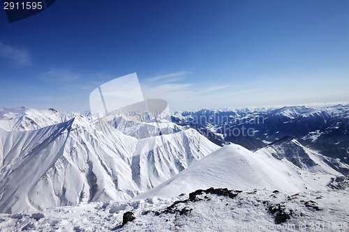 Image of Winter snowy mountains at nice day