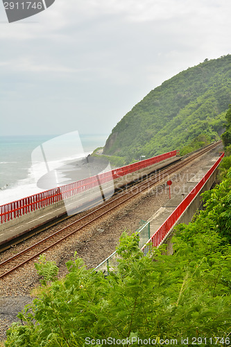 Image of Coastline with railway