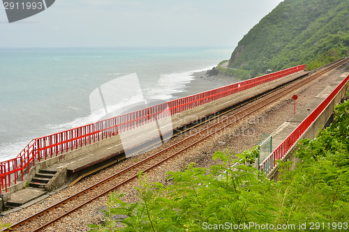 Image of Coastline with railway
