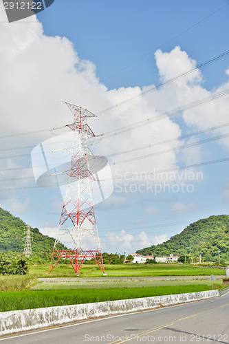 Image of Power lines in countryside