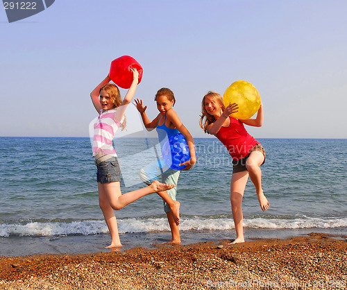 Image of Girls on a beach
