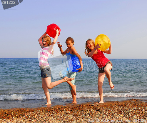 Image of Girls on a beach