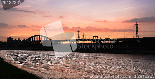 Image of Sunset cityscape