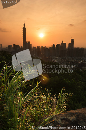 Image of Sunset cityscape in Taipei