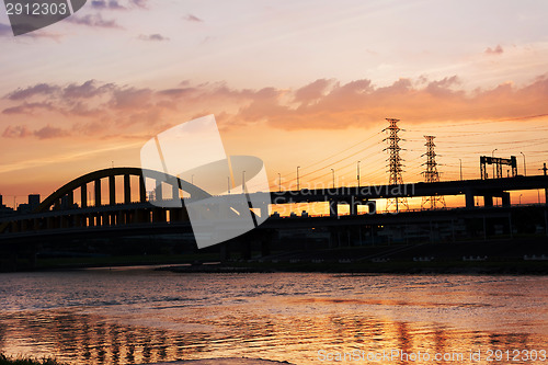 Image of sunset bridge