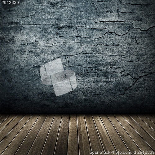 Image of Texture of grunge interior with wooden 
