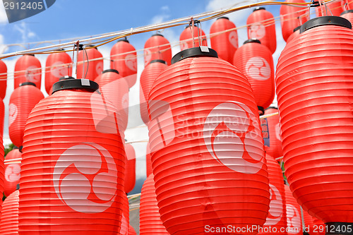 Image of Asian red lanterns