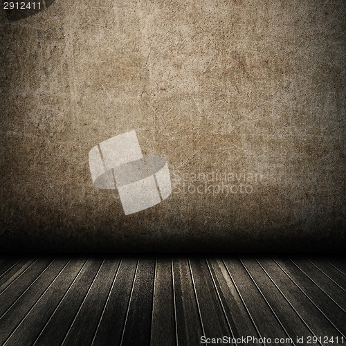 Image of Texture of grunge interior with wooden 