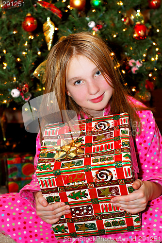 Image of Child with Christmas present