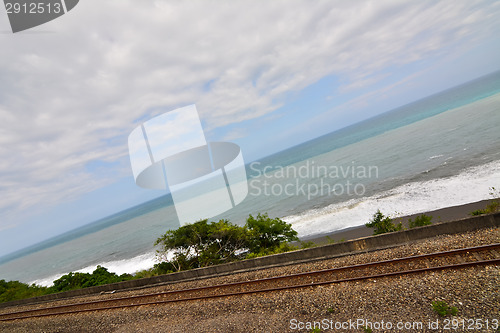 Image of Coastline with railway