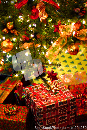 Image of Gifts under Christmas tree
