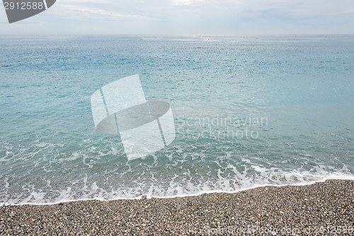 Image of Seascape with cloudy sky