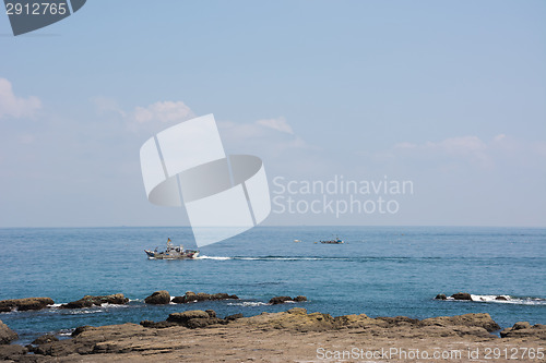 Image of Seascape with boat 