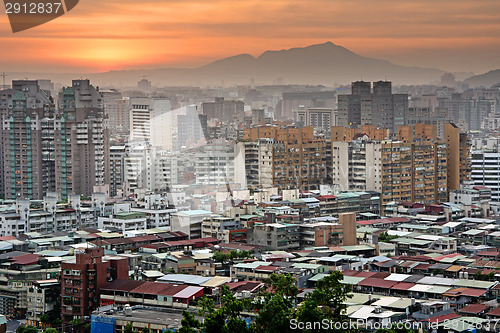 Image of Sunset cityscape