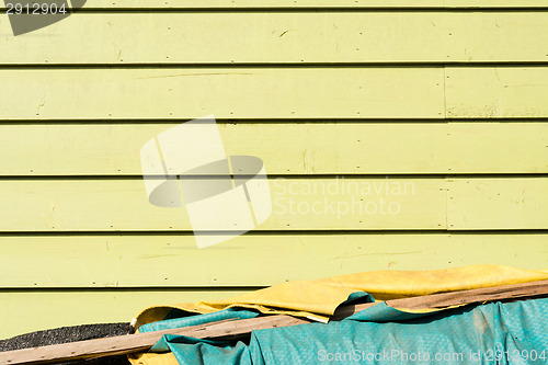 Image of Yellow wooden wall