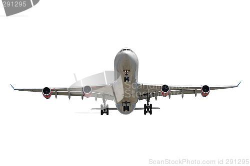 Image of Airplane on white background