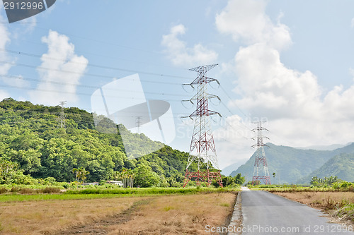 Image of Power lines in countryside