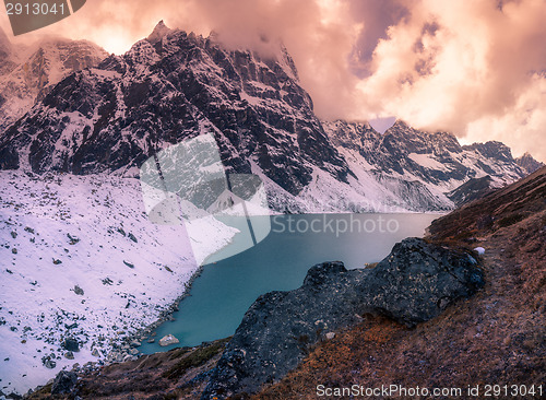 Image of Sunset landscape in the Mountains