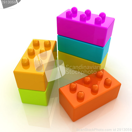 Image of Building blocks on white 