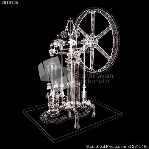 Image of Perpetuum mobile. 3d render