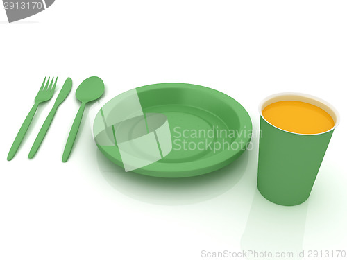 Image of Fast-food disposable tableware