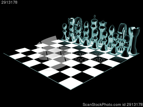 Image of Chessboard with chess pieces