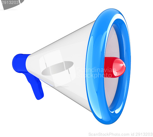 Image of Loudspeaker as announcement icon. Illustration on white 