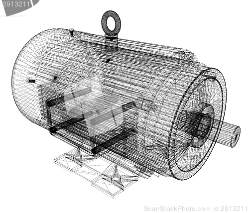Image of 3d-model of an electric motor