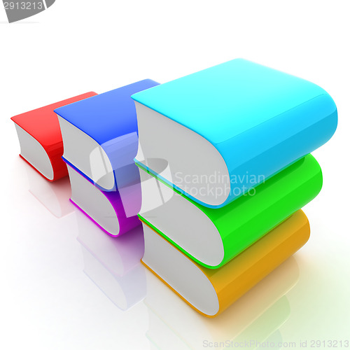 Image of Glossy Books Icon isolated on a white background